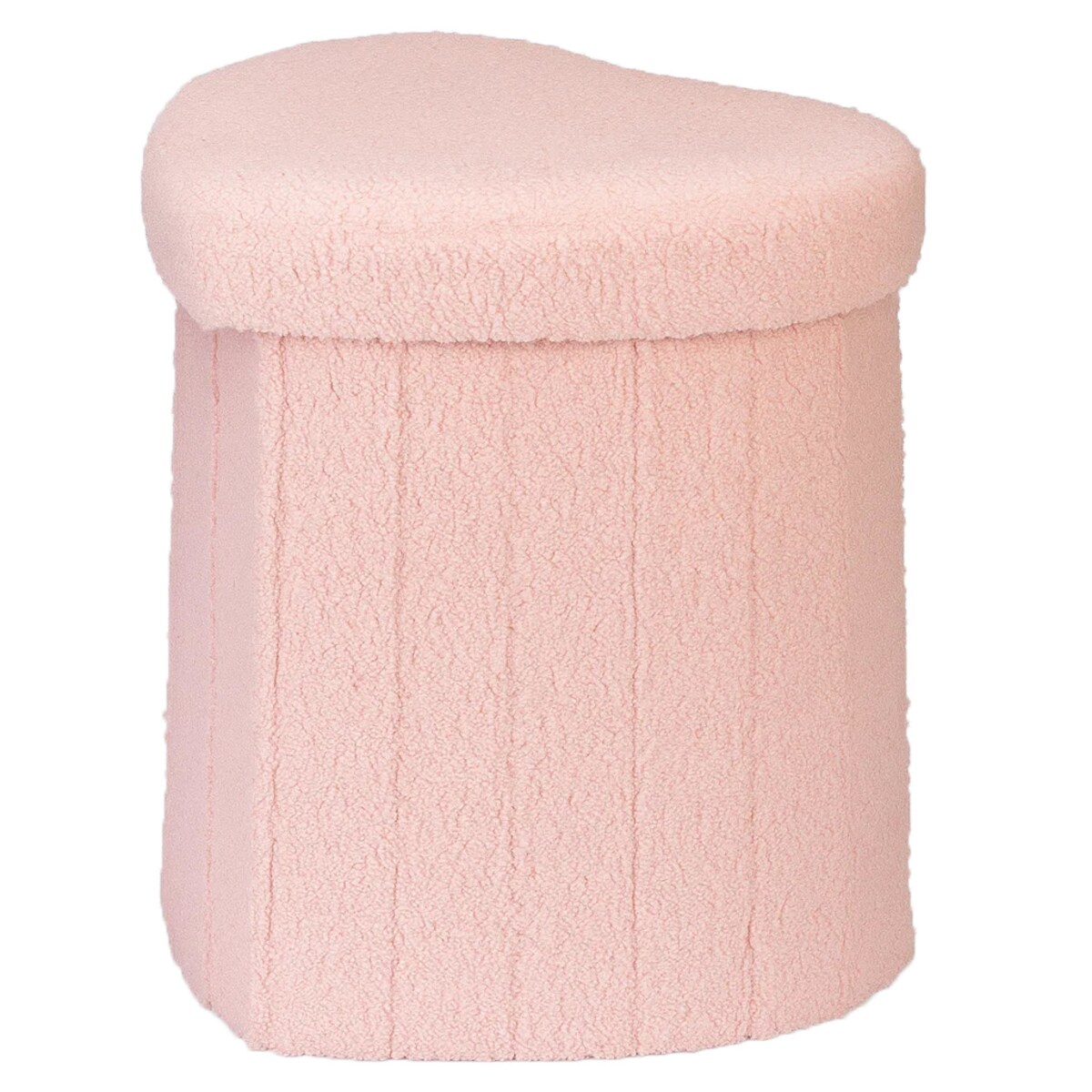 Pufa serce ALLOY, tapicerka baranek, 34 x 28 x 35 cm