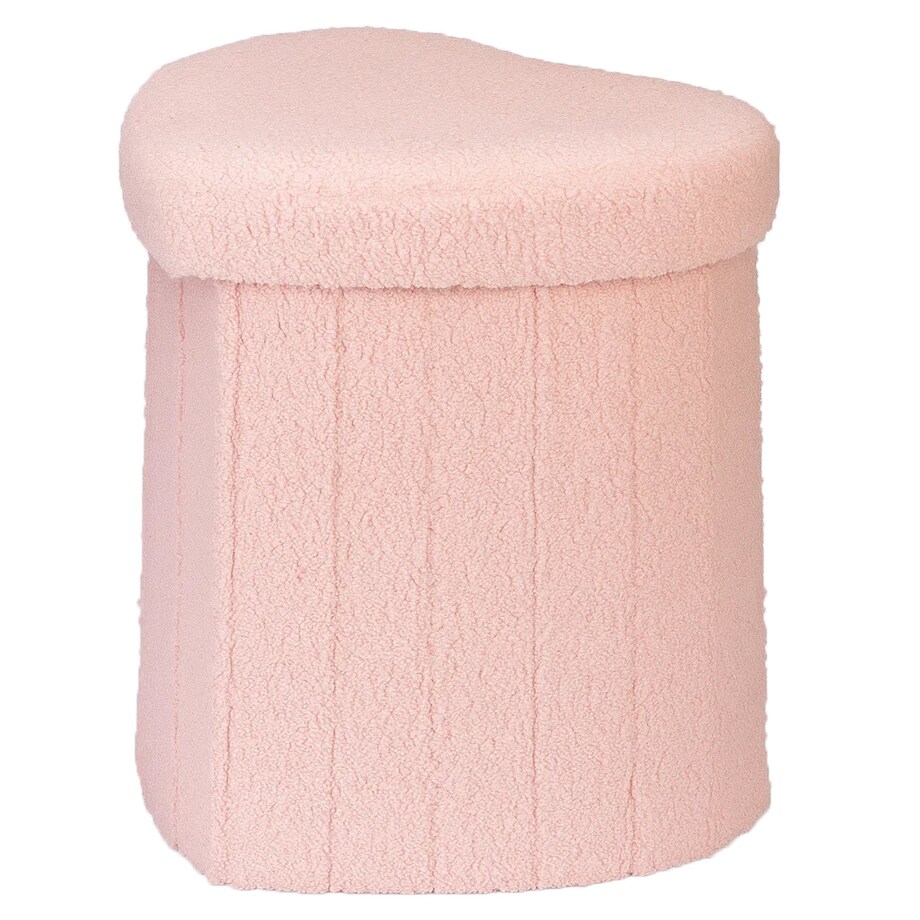 Pufa serce ALLOY, tapicerka baranek, 34 x 28 x 35 cm