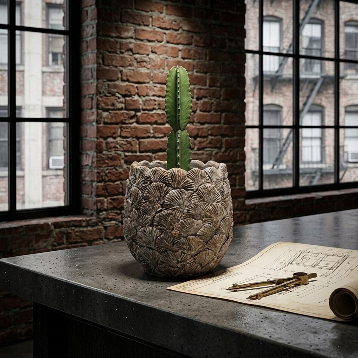 OSŁONKA NA DONICZKĘ NA BALKON TARAS KWIATY BONSAI SZARA DUŻA 19cm DONICZKA