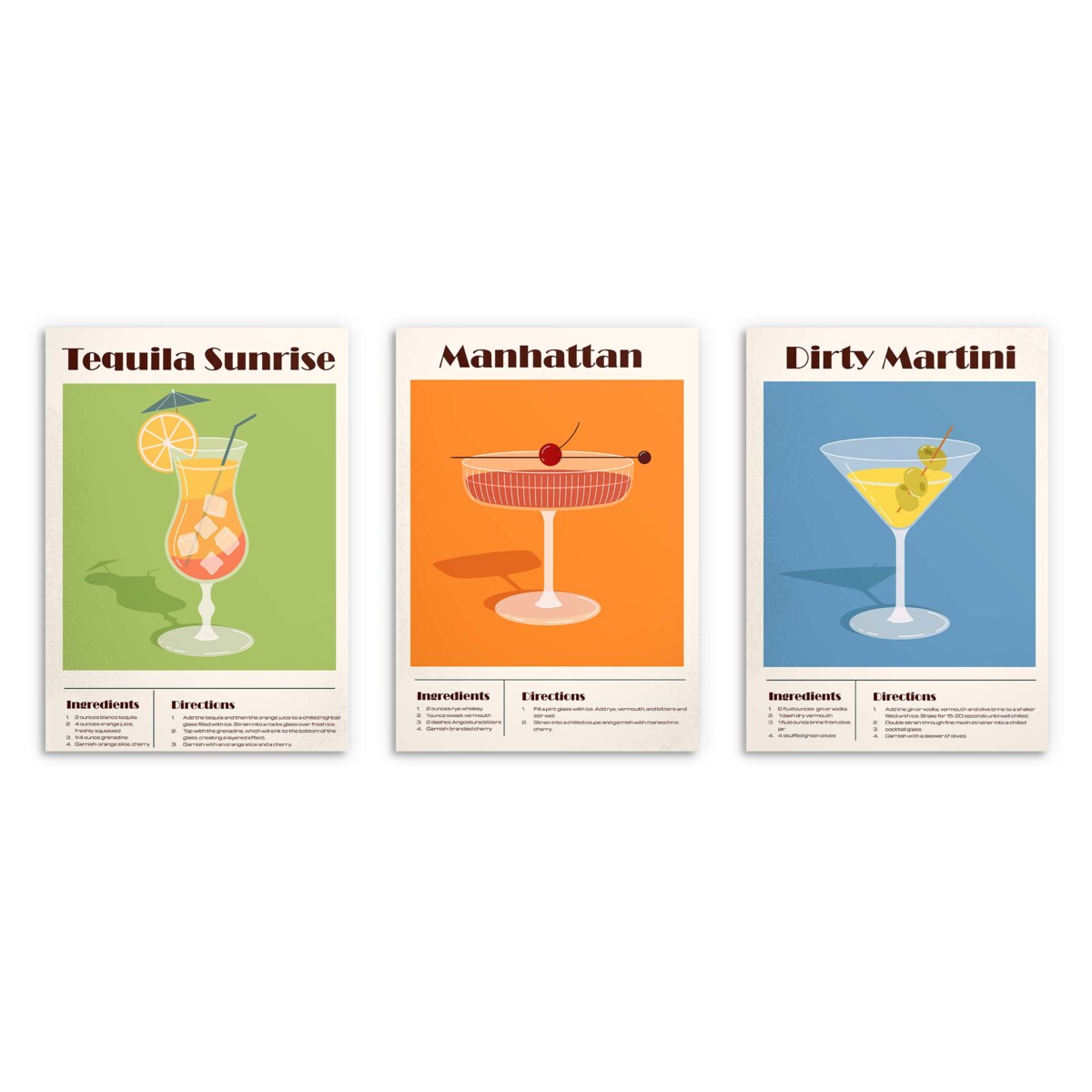 Kolorowe Obrazy Plakaty w stylu Retro na ścianę do kuchni jadalni salonu