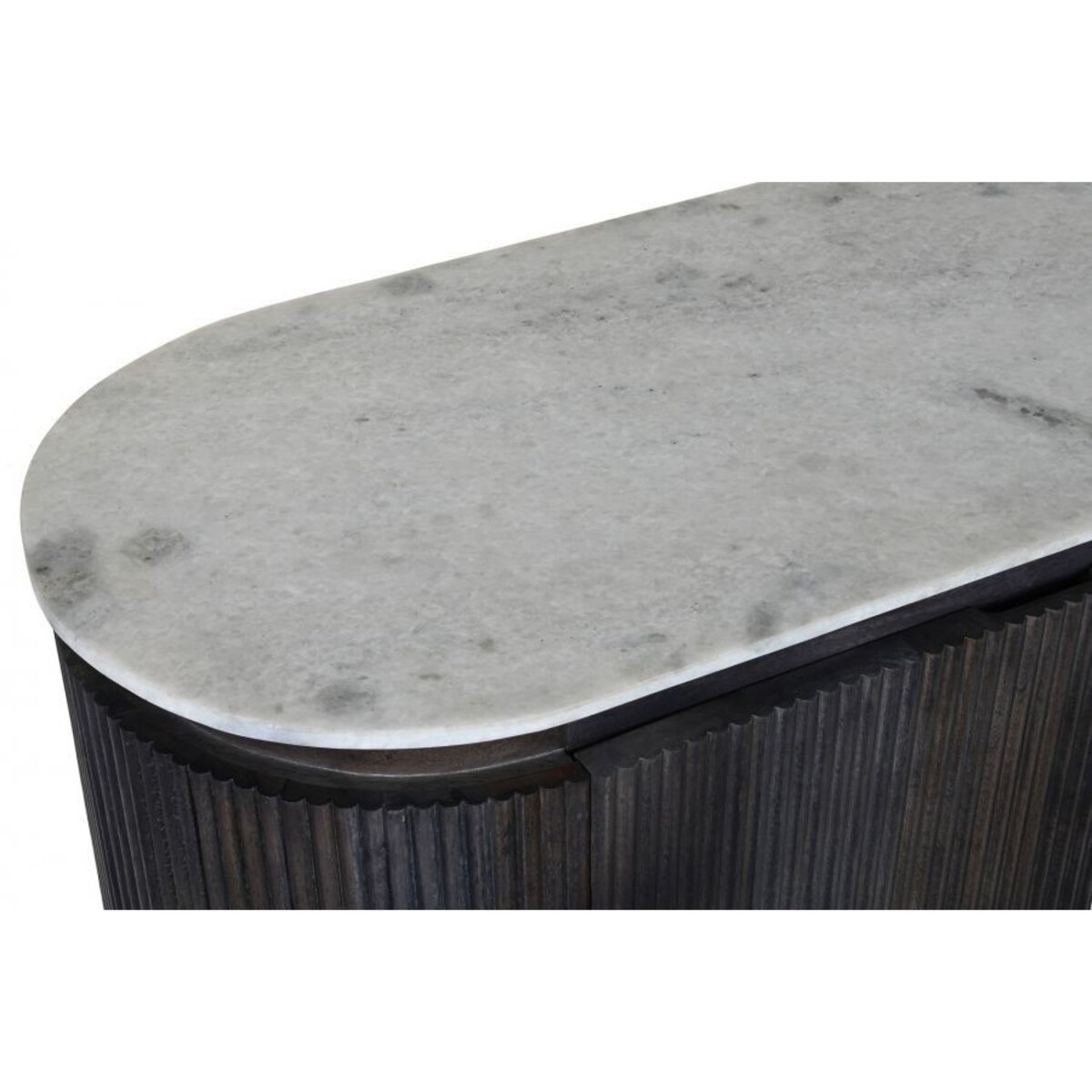 Komoda RTV z lamelami i marmurowym blatem 54x41x150 cm BIRBA-I