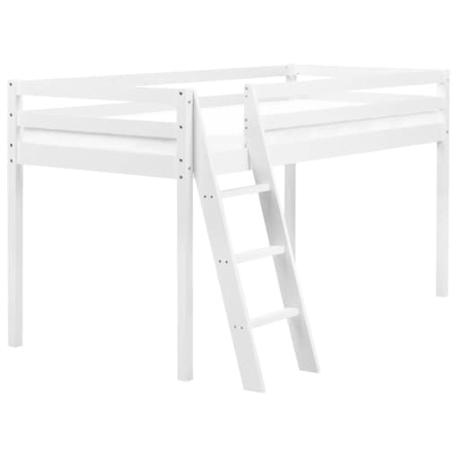 Łóżko na antresoli Drewno ASCOUX 90 x 200 cm Biały
