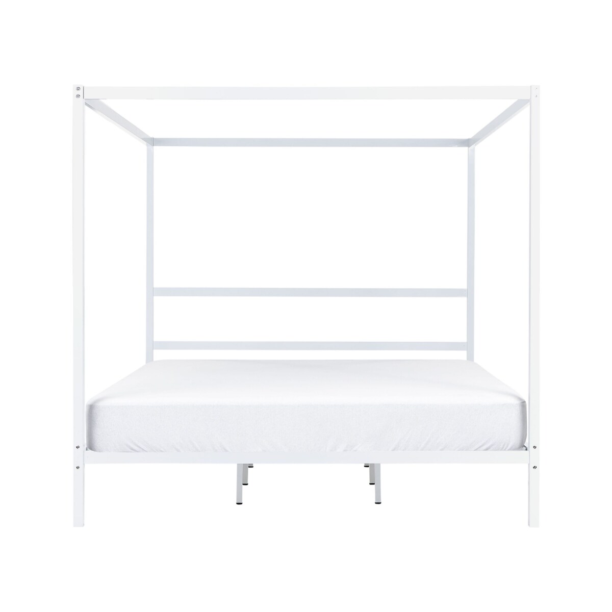 Łóżko z baldachimem Metal LESTARDS 180 x 200 cm Biały