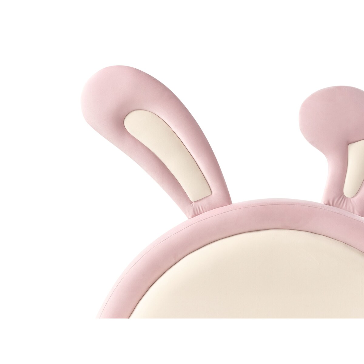 Łóżko dziecięce Królik Welur LALLIAS 90 x 200 cm Różowy