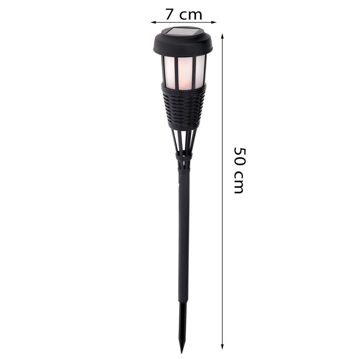 Lampa Solarna Ogrodowa Do Ogrodu Led Zewnętrzna Wbijana Słupek 50X7 Cm