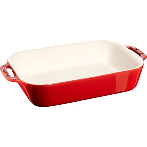 Prostokątny półmisek ceramiczny Staub - 2.4 ltr, Czerwony