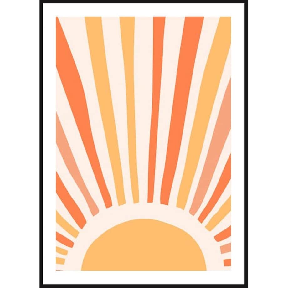 Poster Story, Plakat, Obraz - Pomarańczowe Słońce, wymiary 60 x 84 cm