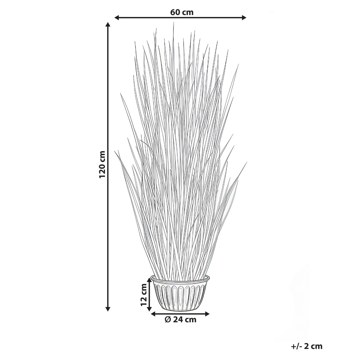 Sztuczna roślina GRASS 120 cm Zielony
