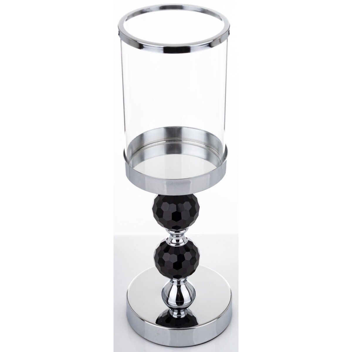 Świecznik z 2 czarnymi kulkami 34x12 cm SHANDAN