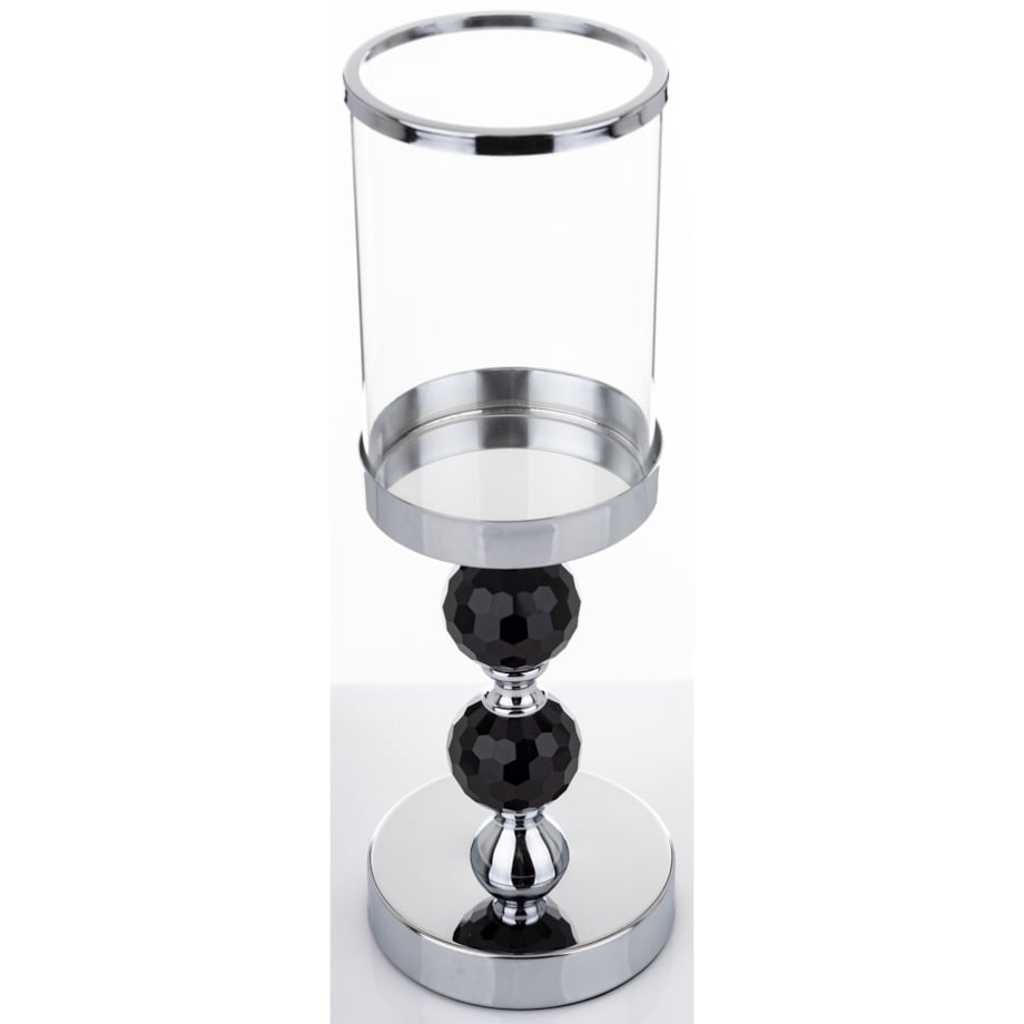 Świecznik z 2 czarnymi kulkami 34x12 cm SHANDAN