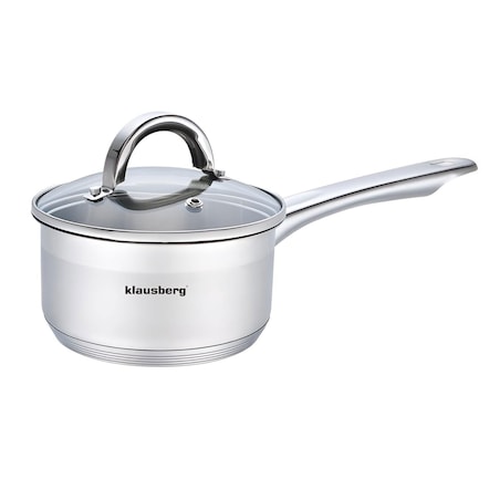 Rondel stalowy z pokrywką 1.5L 16cm na indukcję gaz KLAUSBERG