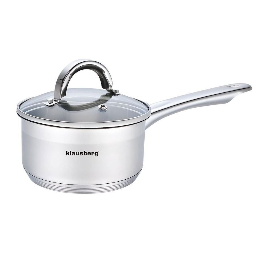Rondel stalowy z pokrywką 1.5L 16cm na indukcję gaz KLAUSBERG