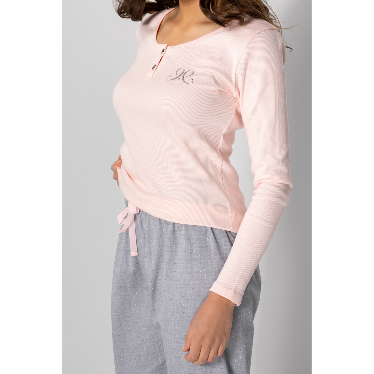 Piżama Linda Pink-Grey, S