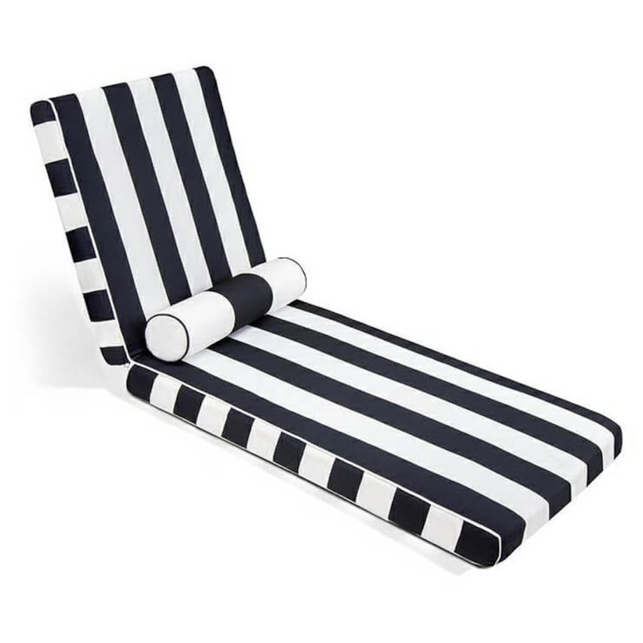 Materac ogrodowy z poduszką Azure 5900168832312 King Home czarny biały