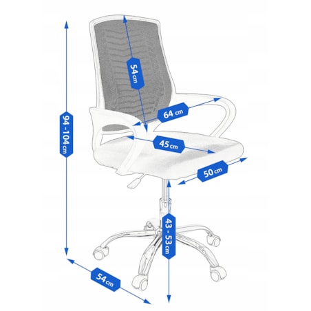 Krzesło biurowe obrotowe TOLEDO zielone