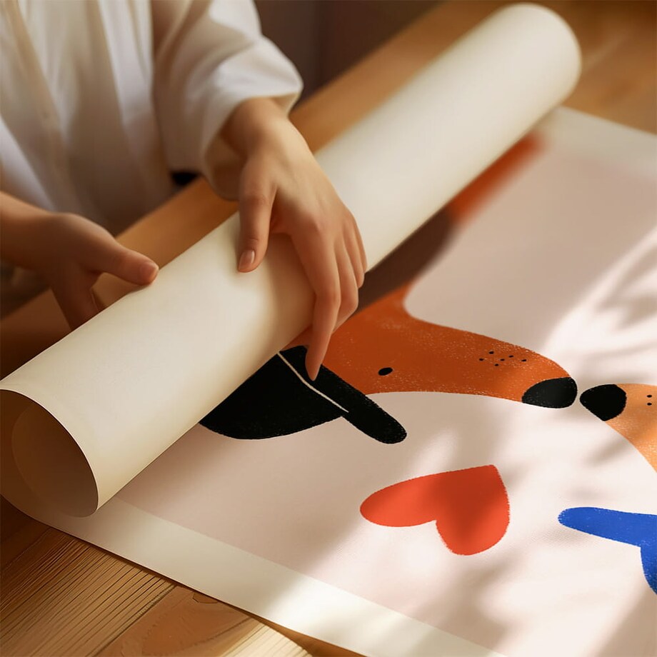 plakat zakochane pieski 70x100