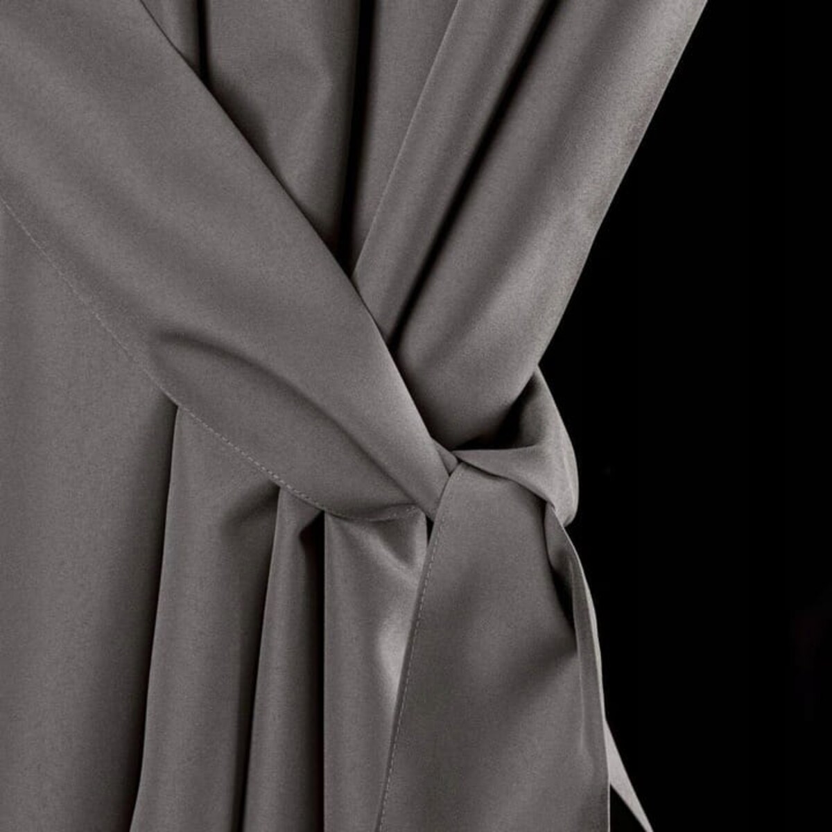 Zasłona Ogrodowa Tarasowa Taras 155 x 220 Ciemno Szara na Szelkach Rzepy