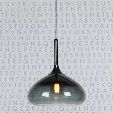 Wisząca LAMPA loftowa COOPER 106394 Markslojd szklana OPRAWA zwis czarny