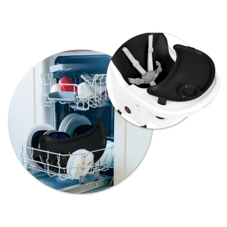 Krzesełko do karmienia dla dzieci Ricokids Mani czarne 3w1 regulowane fotelik tacka