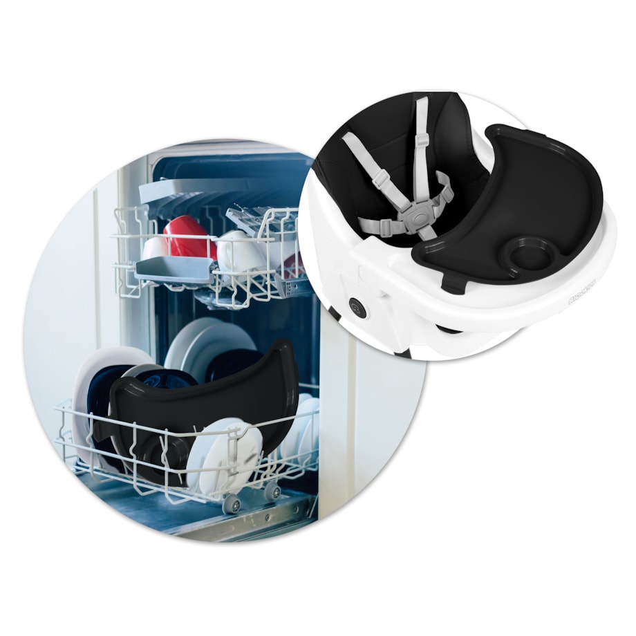 Krzesełko do karmienia dla dzieci Ricokids Mani czarne 3w1 regulowane fotelik tacka