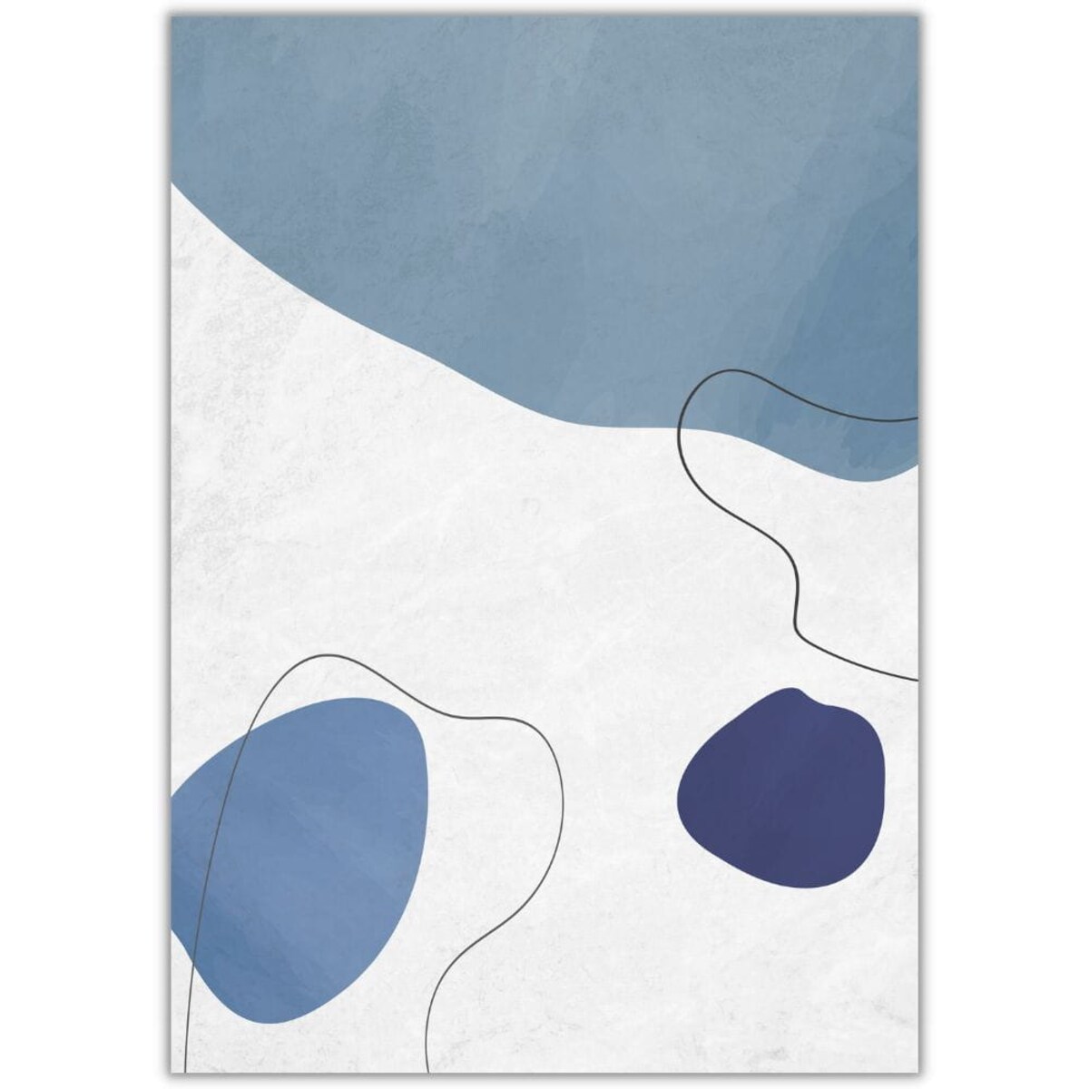 plakat blue shapes 4 30x40 cm