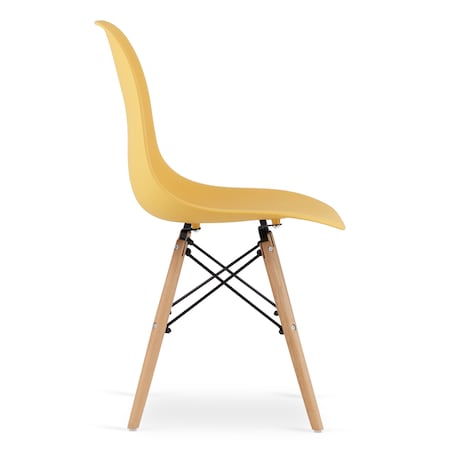 Krzesło Do Jadalni Kuchni Salonu Osaka Musztarda / Nogi Naturalne X 2