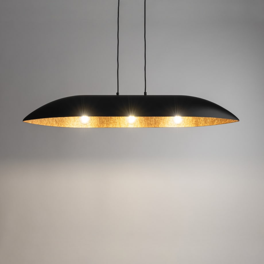 Wisząca lampa do salonu Gondola L 40634 Sigma łódka czarna miedziana