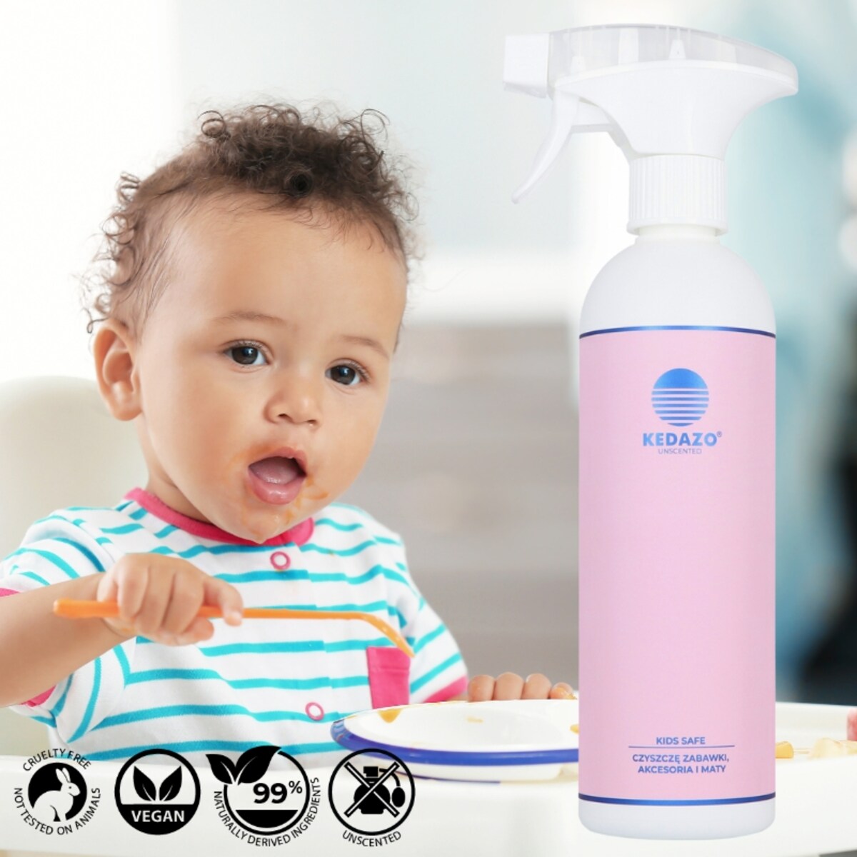 bezpieczny środek do czyszczenia zabawek i powierzchni dziecięcych-KEDAZO Kids Safe