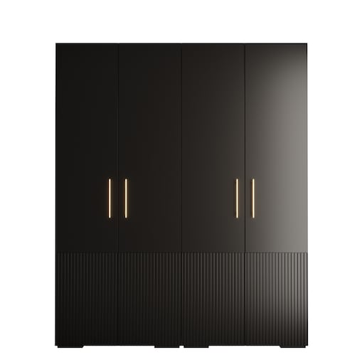Szafa przesuwna Garderoba MANHATTAN RYFEL 3 200 gł. 47 czarny