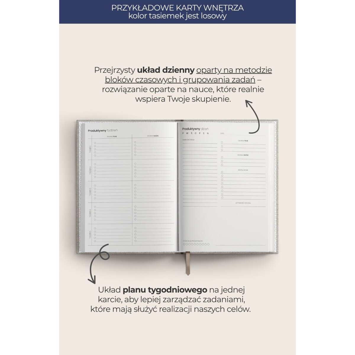 Planner produktywności – dzienny – BOTTLE GREEN