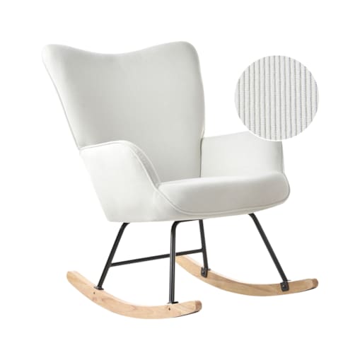 Fotel bujany ARSET Sztruks Złamana biel