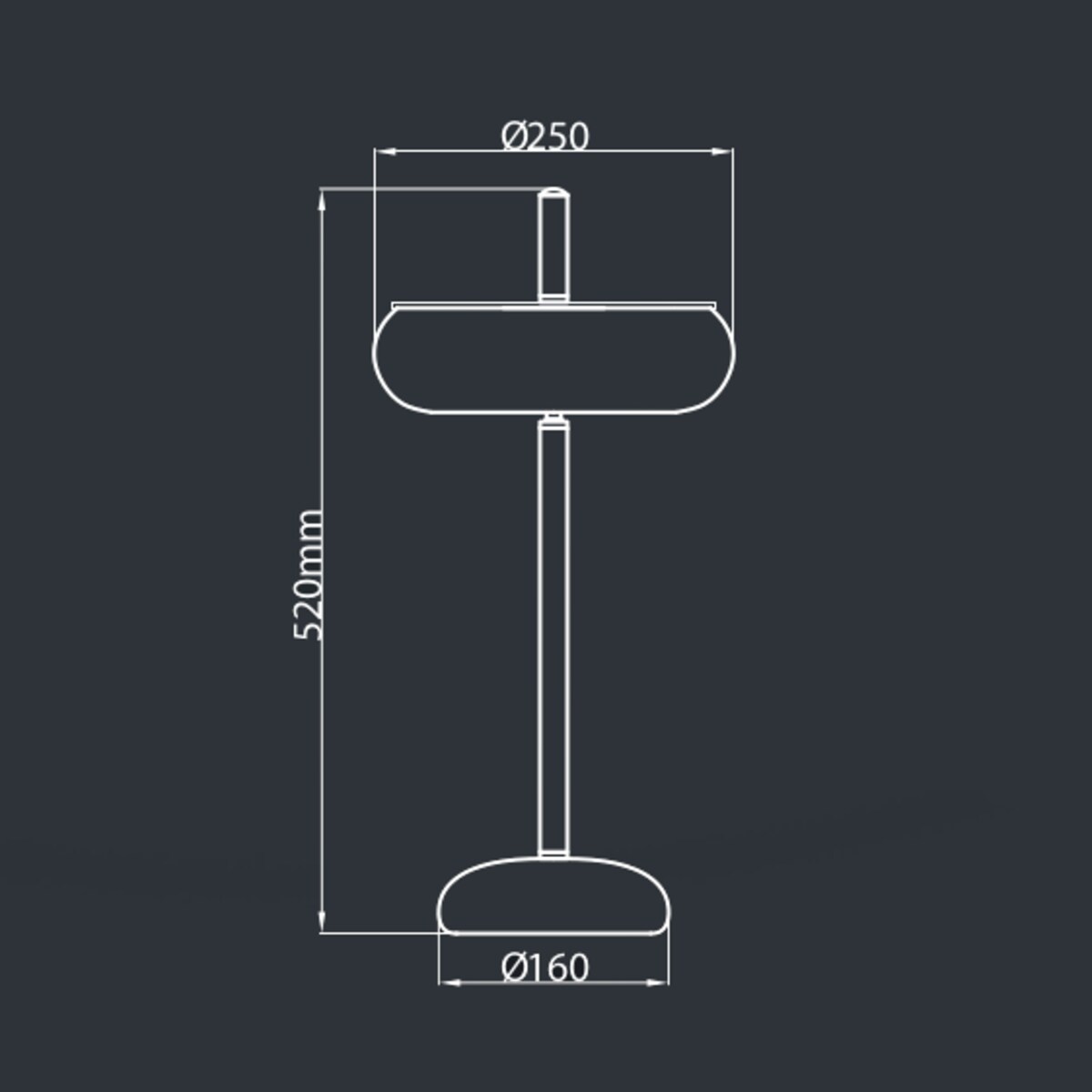 Stojąca LAMPKA biurkowa MERCURIO ML331 Milagro stołowa LAMPA LED 12W 4000K chrom