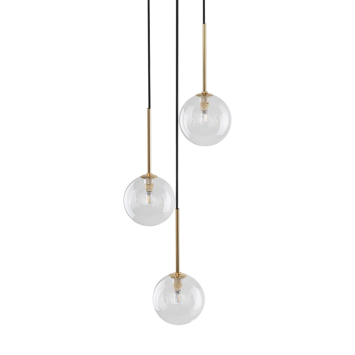 Lampa wisząca TK Lighting NILOS 5942 czarno-złota 3xG9 regulowana do salonu i jadalni