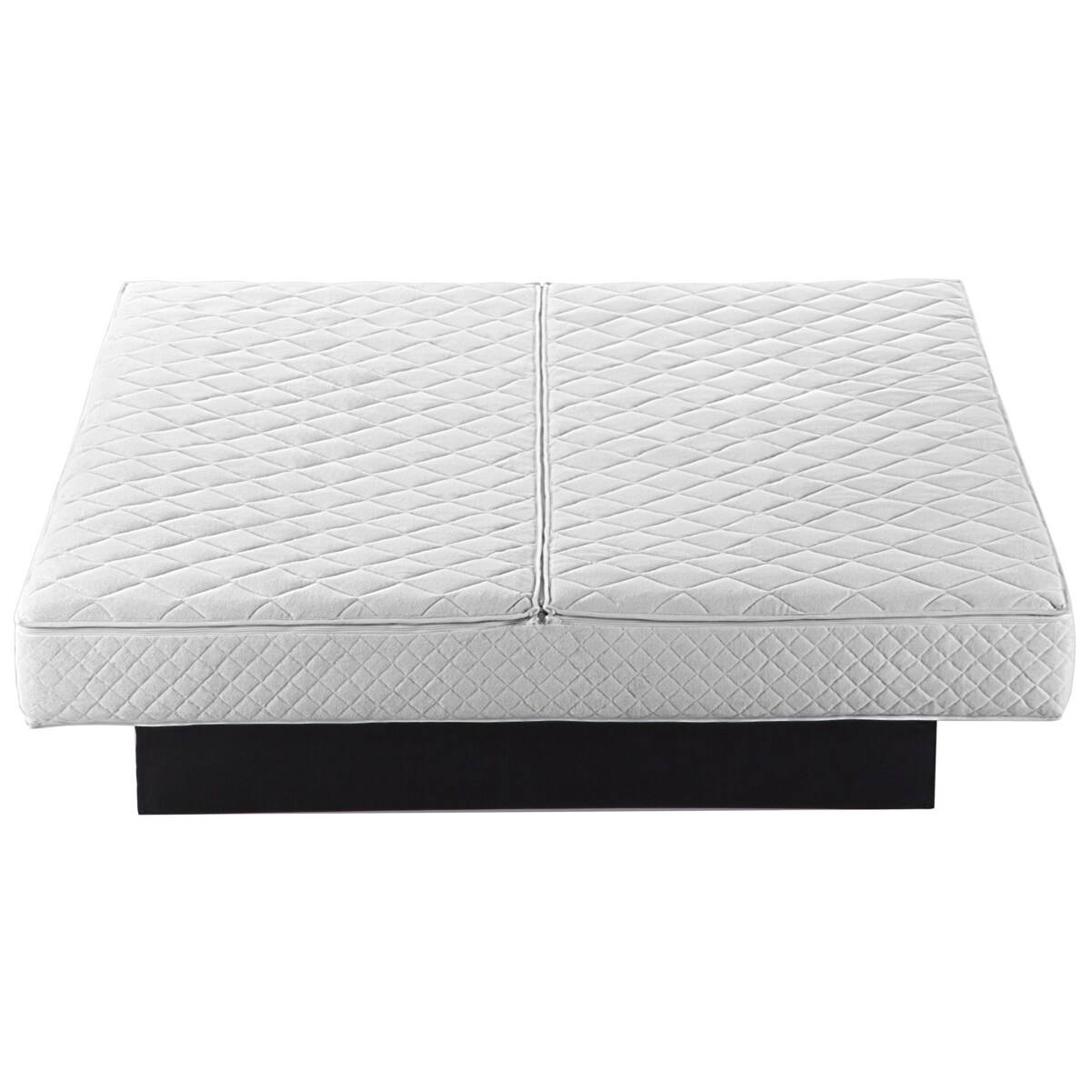 Łóżko wodne welurowe 180 x 200 cm szare CAVAILLON