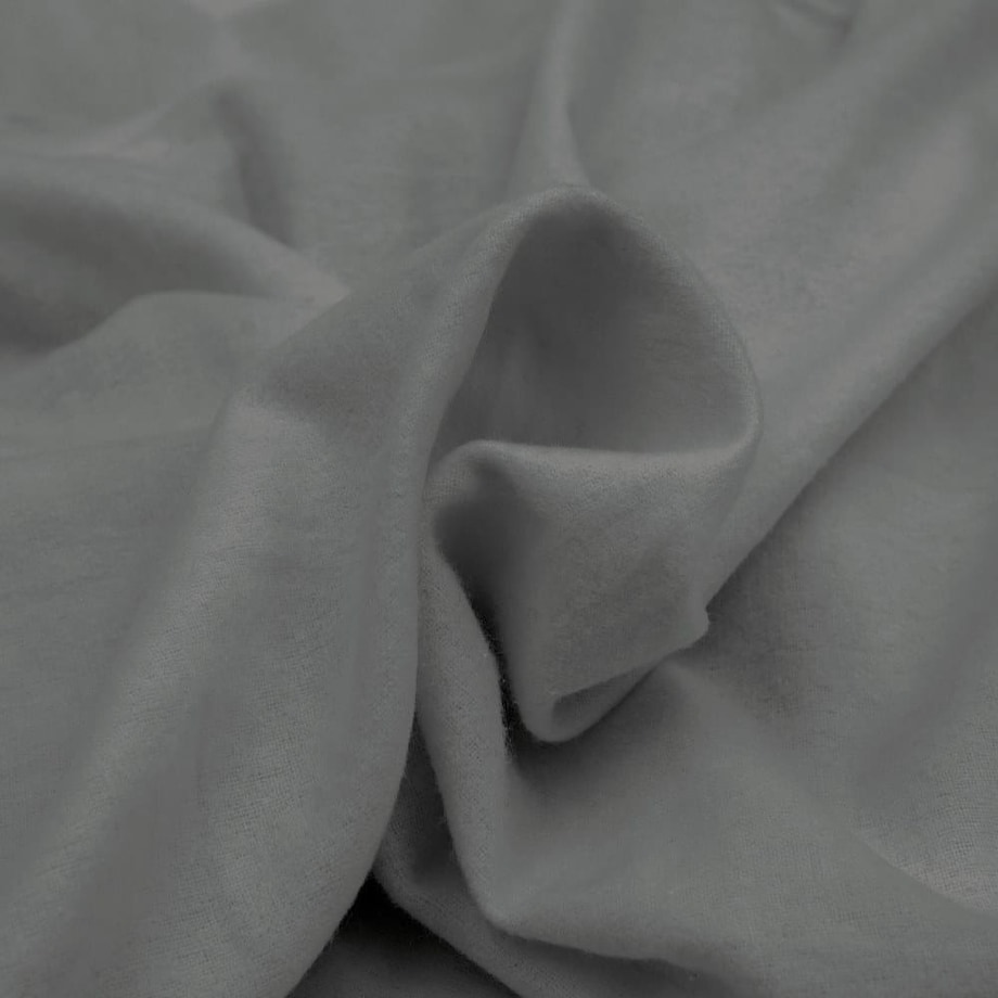 Prześcieradło flanela bez gumki 180x210 kolor szary