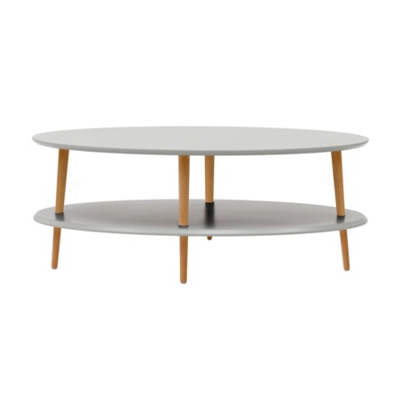 Ława owalna OVO LOW 110x70 jasnoszara