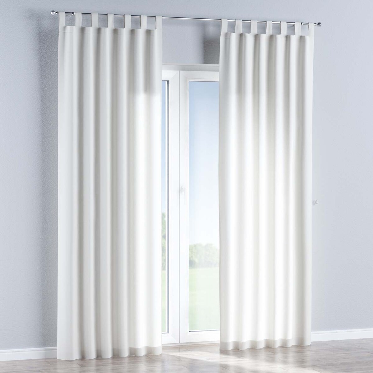 Zasłona na szelkach 1 szt. 130x245 satynowa biel