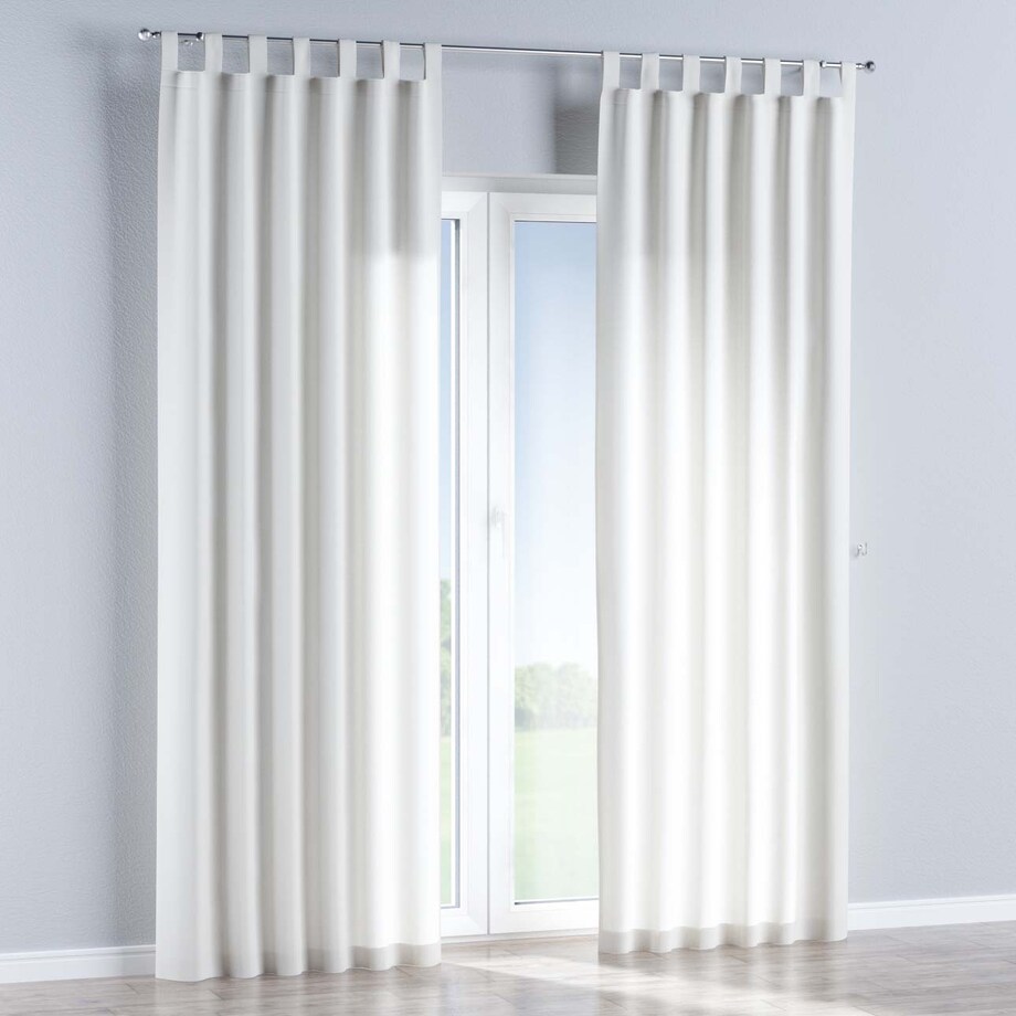 Zasłona na szelkach 1 szt. 130x245 satynowa biel