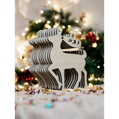 Drewniane zawieszki DIY docoupage RENIFERY zestaw 10 sztuk bombki 10,5 cm