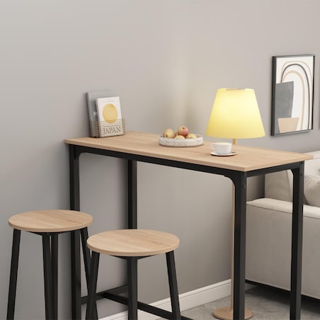 Zestaw barowy stół kuchenny + 2 krzesła hoker nowoczesny industrialny loft 100 cm