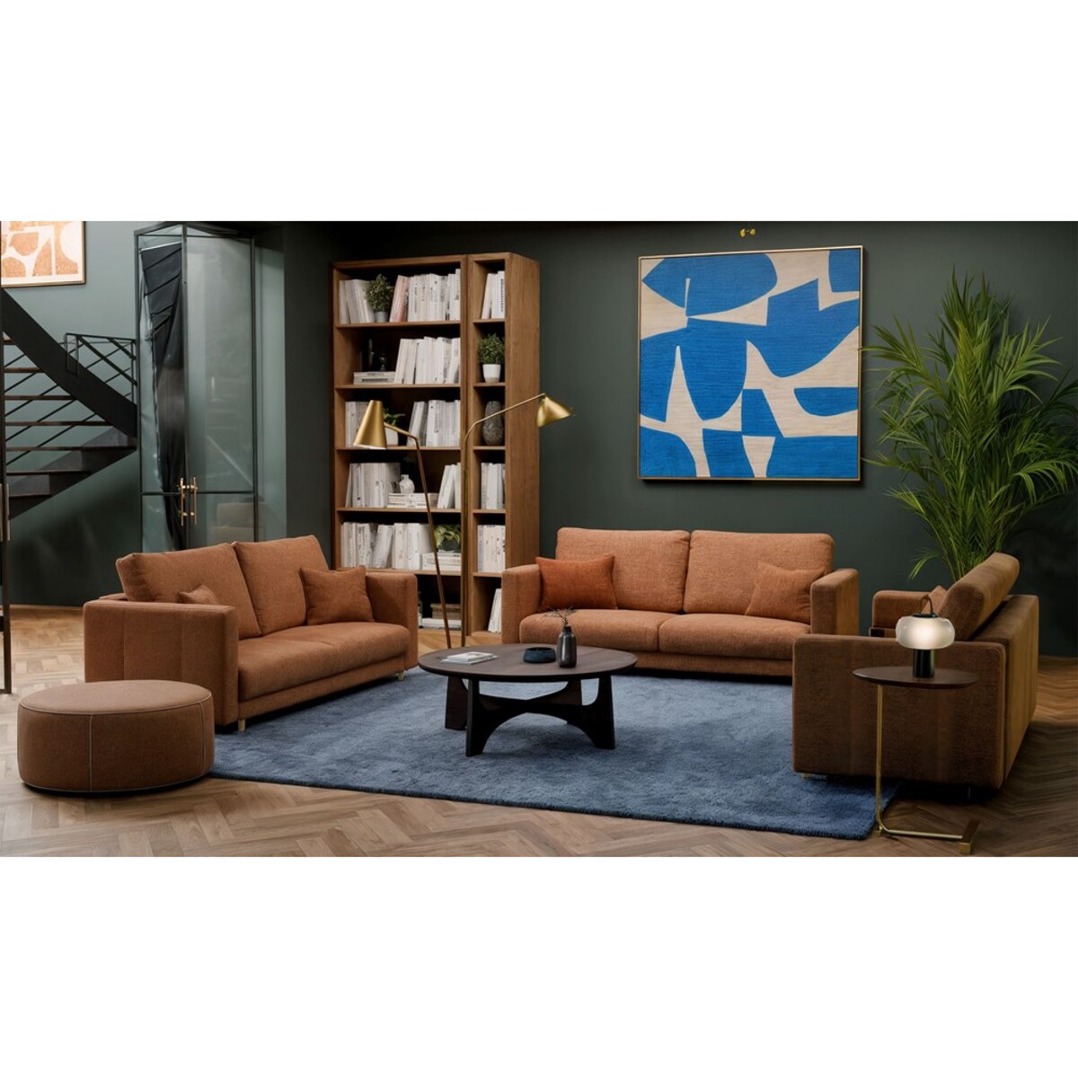 SOFA LINA 3-OSOBOWA Z FUNKCJĄ SPANIA TERAKOTA DO SALONU DO POKOJU