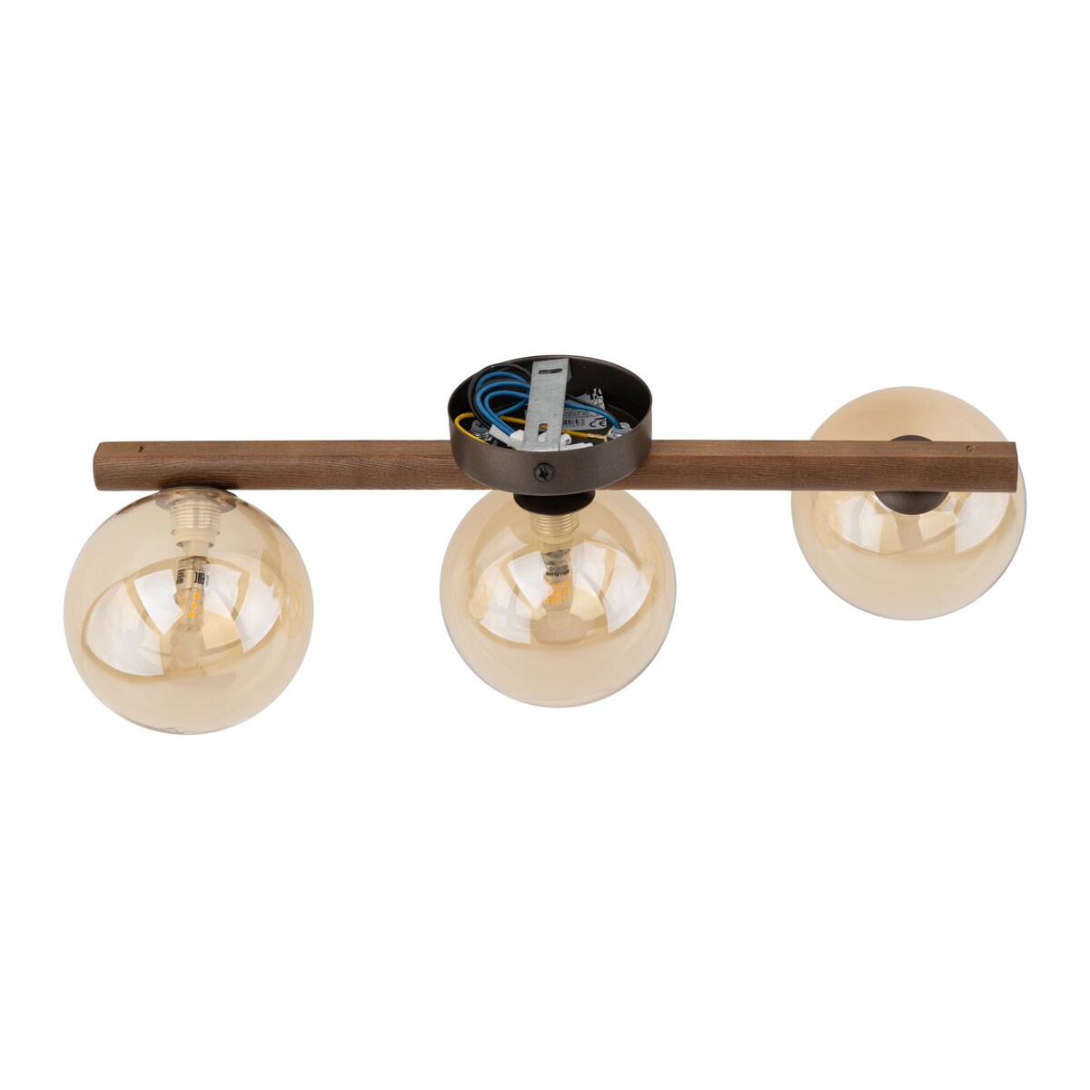 Lampa sufitowa TK Lighting ESTERA WOOD 11093 3xG9 drewno orzech bursztyn