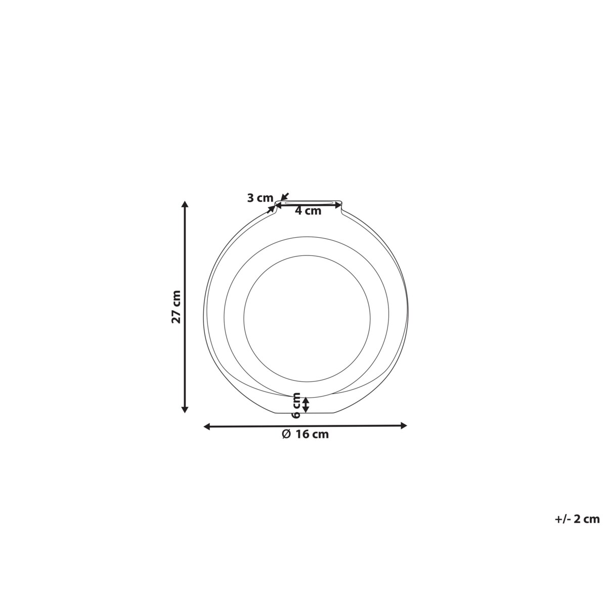 Wazon na kwiaty szklany 27 cm zielony KAPELI