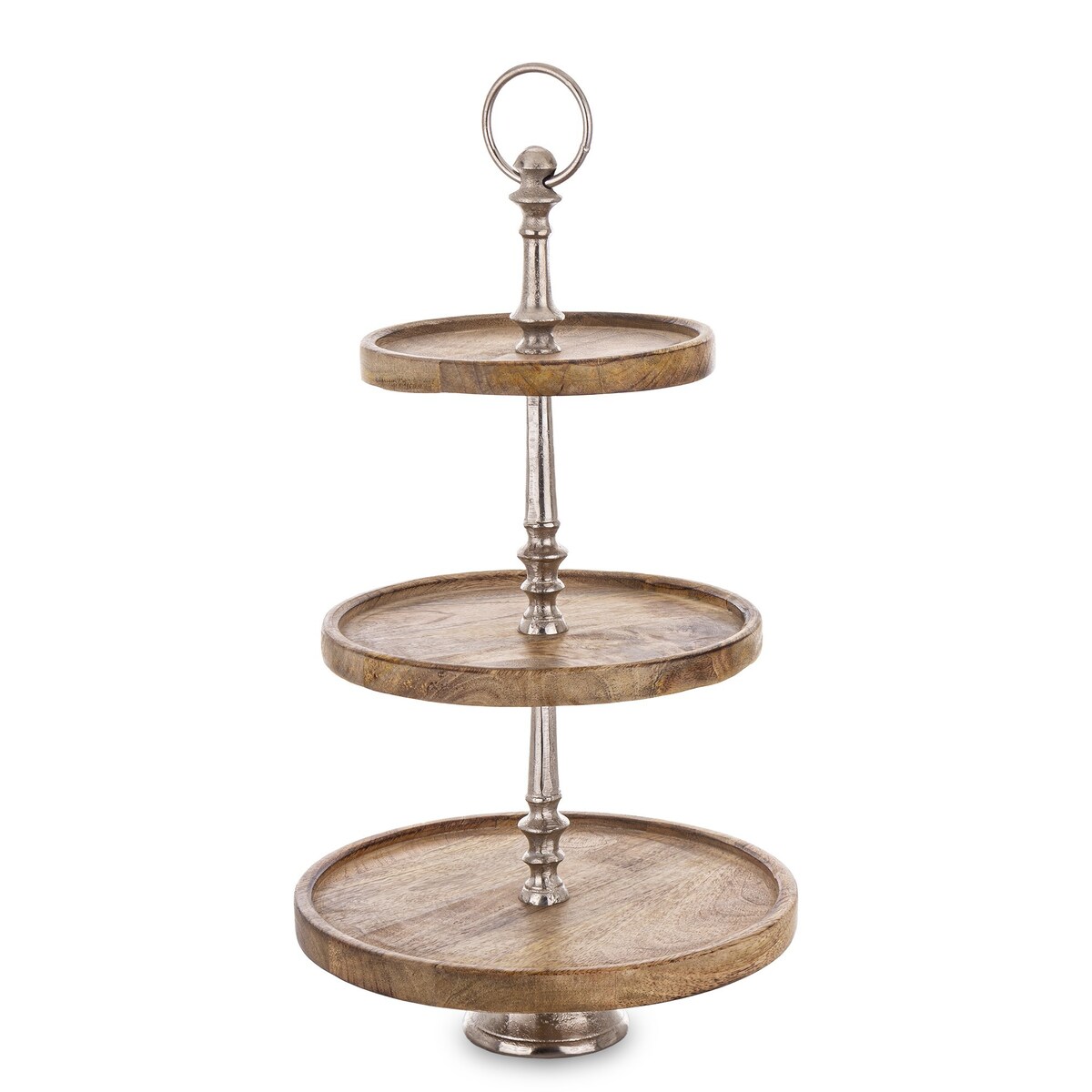 Patera drewniana 3 poziomy 54x30x30 cm CAKE - I