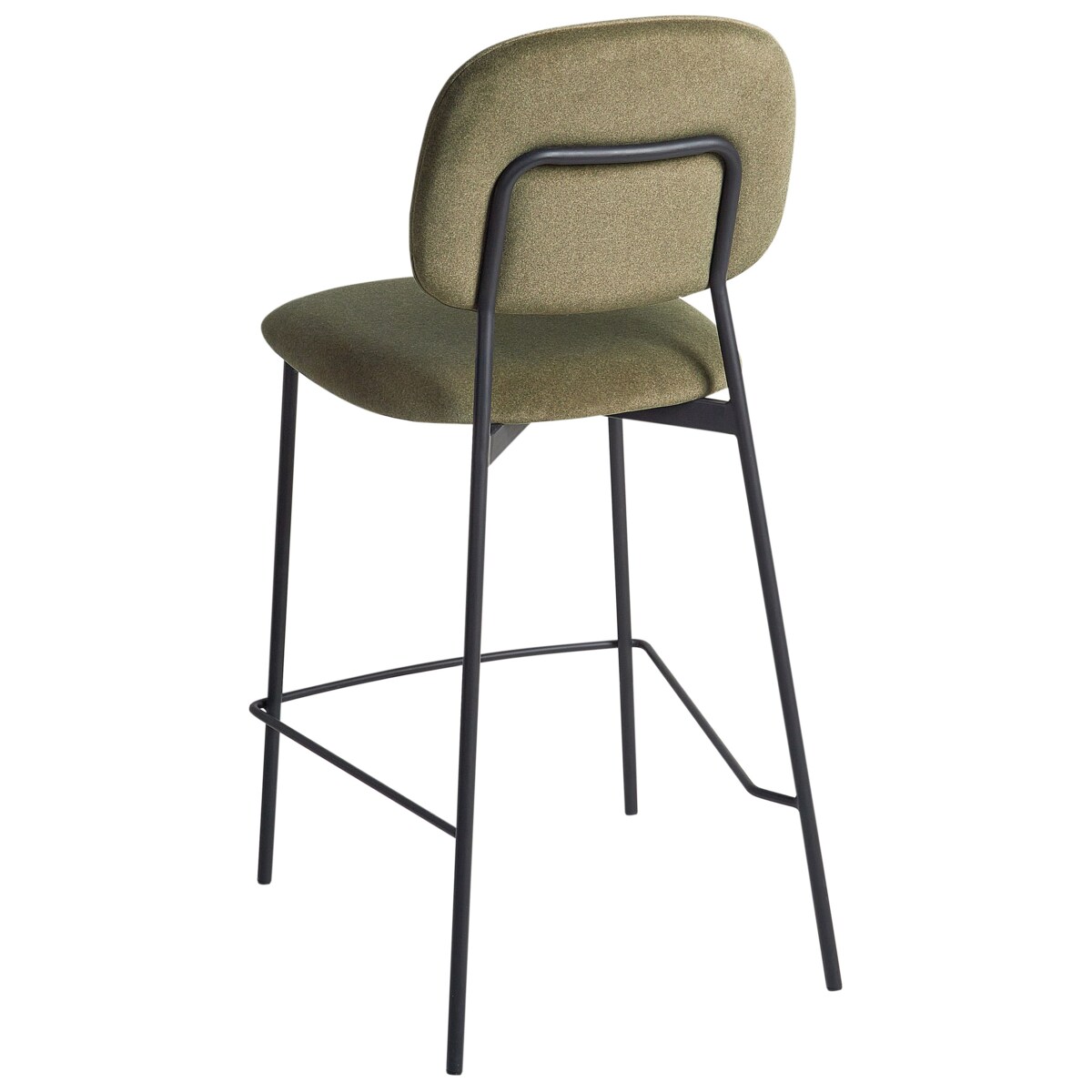 Krzesło barowe Zestaw 2 Welur Oliwkowy DUETTE