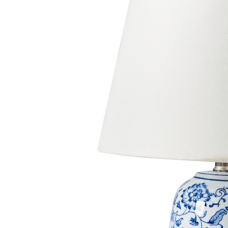 Lampa stołowa AIBONITO Porcelana Biały/ niebieski