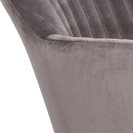 Krzesło Emilia Velvet dark grey/black tapicerowane