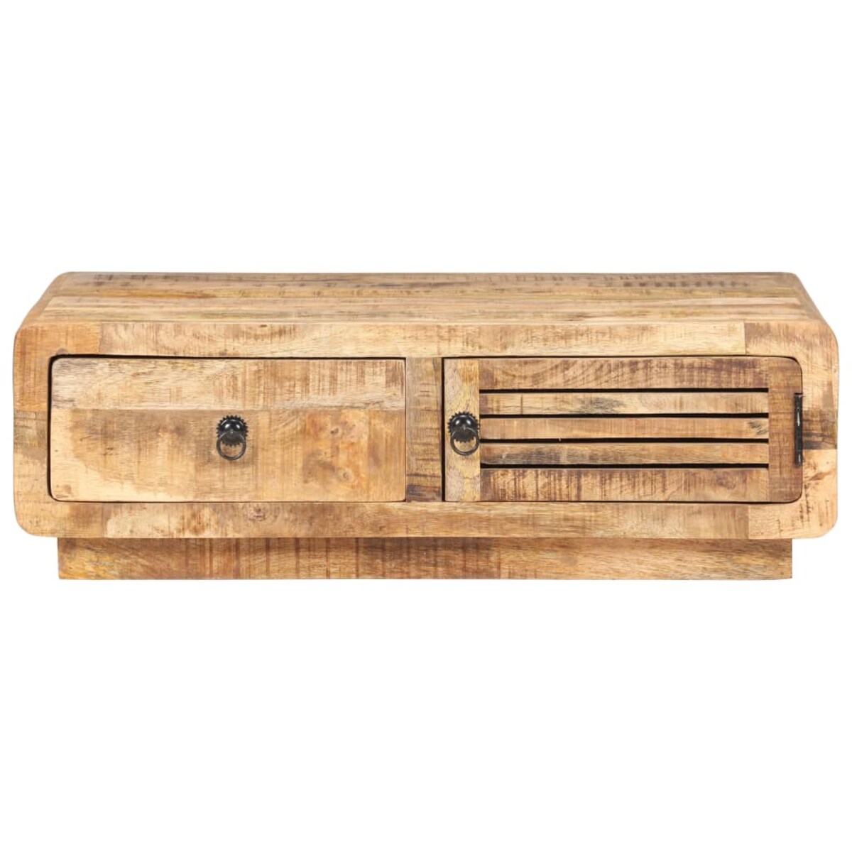 vidaXL Stolik kawowy, 90x60x29 cm, surowe drewno mango