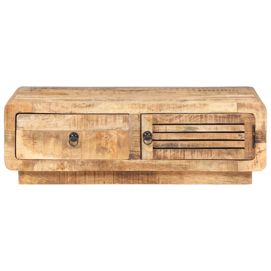 vidaXL Stolik kawowy, 90x60x29 cm, surowe drewno mango