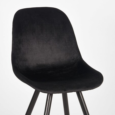 LABEL51 Krzesła stołowe Capri, 2 szt., 46x56x88 cm, czarne